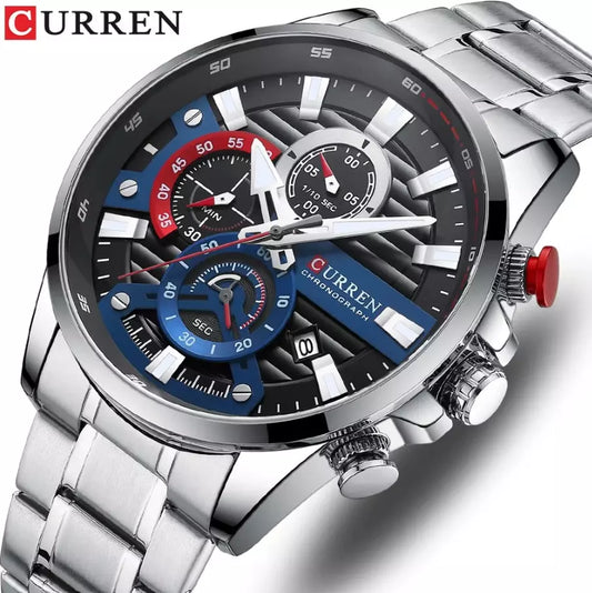 Reloj Curren Plata De Lujo Original Hombre