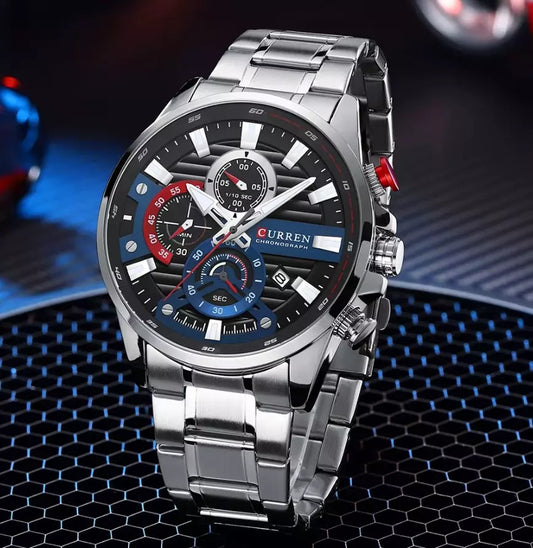 Reloj Curren Plata De Lujo Original Hombre