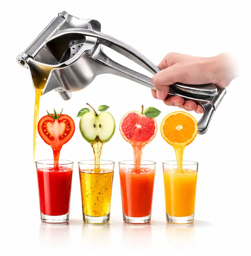 Exprimidor Potente de Presión en Acero Inoxidable