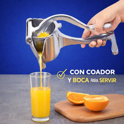 Exprimidor Potente de Presión en Acero Inoxidable